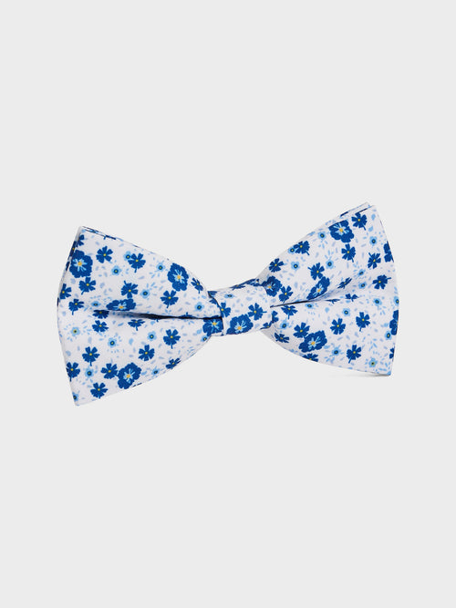 Noeud papillon à motif fleuri bleu azur - 1 - Father & Sons   - 17 