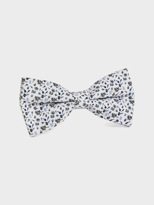 Noeud papillon à motif fleuri bleu indigo - 1 - Father & Sons   - 19 
