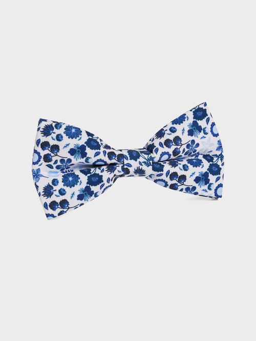 Noeud papillon à motif fleuri bleu - 1 - Father & Sons   - 1 