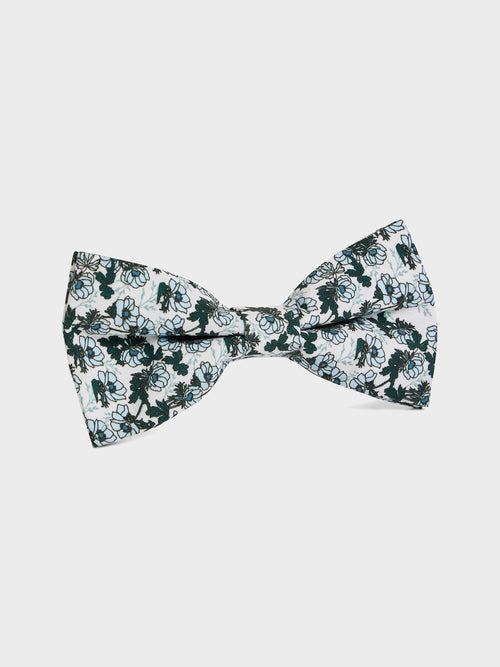 Noeud papillon à motif fleuri bleu et vert - 1 - Father & Sons   - 2 