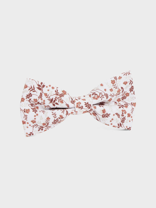 Noeud papillon à motif fleuri beige - Father & Sons   - 1 