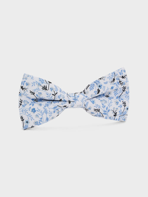 Noeud papillon bleu azur à motif fleuri - Father & Sons   -  