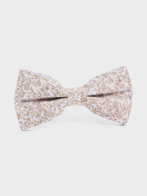 Noeud papillon à motif fleuri beige - Father & Sons   -  