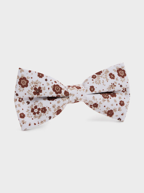 Noeud papillon à motif fleuri camel - Father & Sons   -  