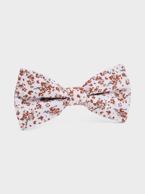 Noeud papillon à motif fleuri terracotta - Father & Sons   -  
