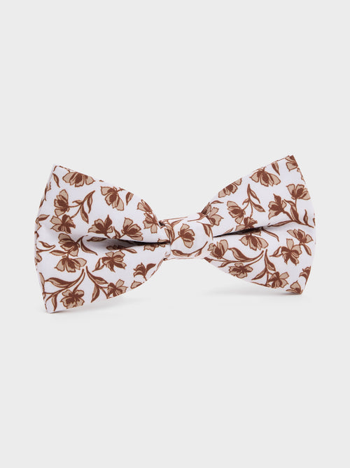 Noeud papillon à motif fleuri terracotta - Father & Sons   - 1 
