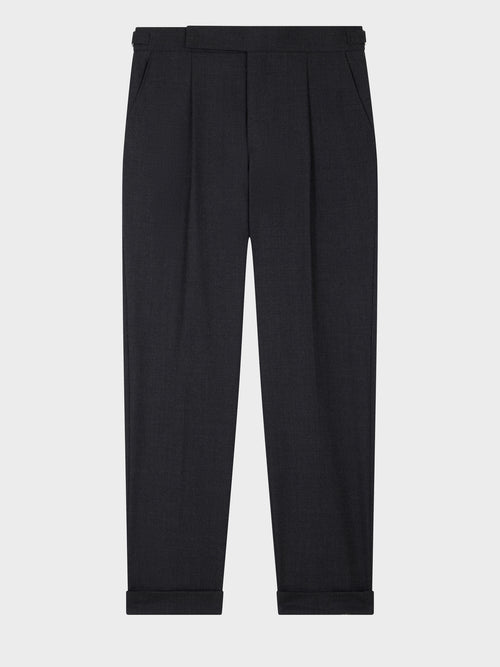 Chino slack regular en laine mélangée anthracite - Father & Sons   - 5 