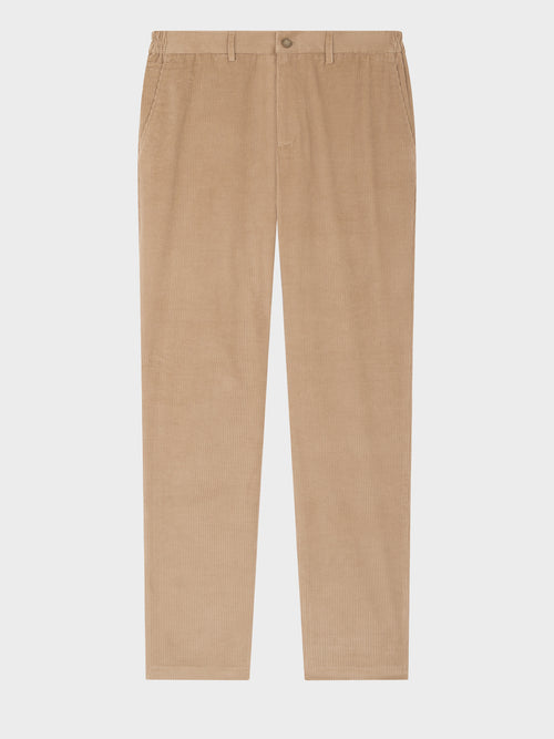 Chino slack regular en velours côtelé beige - Father & Sons   - 5 