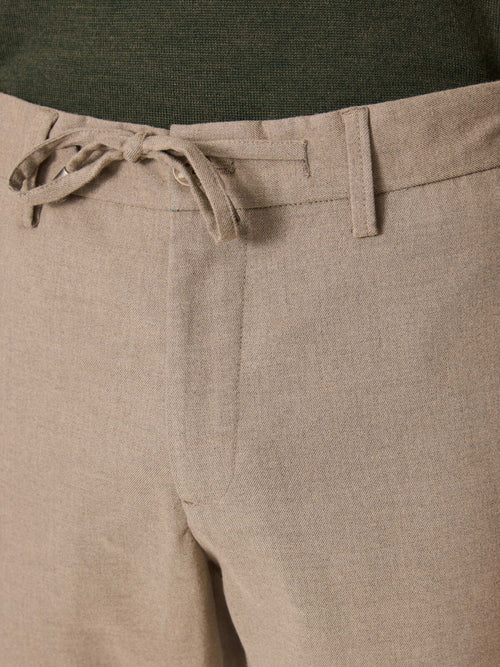 Pantalon casual slack slim beige - Father & Sons   - 4 
