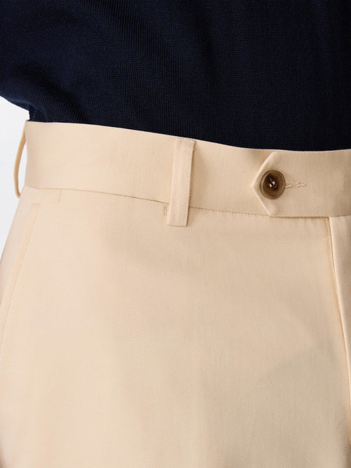 Chino slack semi regular en coton beige - Father & Sons   - 3 