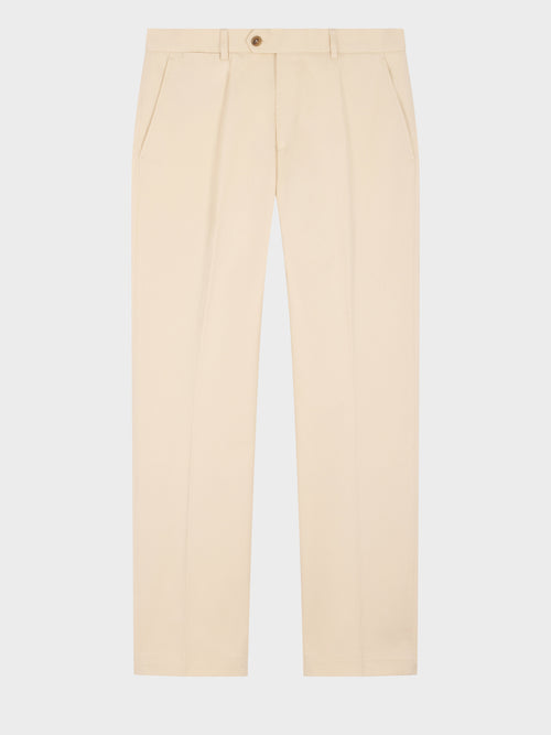 Chino slack semi regular en coton beige - Father & Sons   - 5 