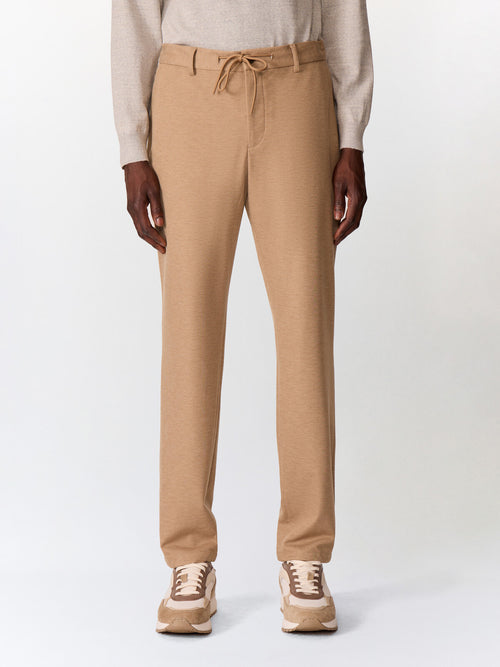 Pantalon casual slack slim camel - 1 - Father & Sons   - 21 