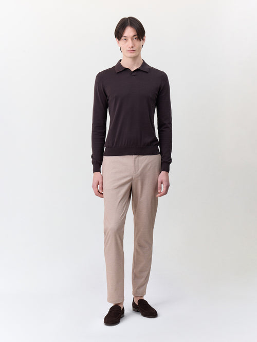Pantalon casual slack slim beige - Father & Sons   - 5 