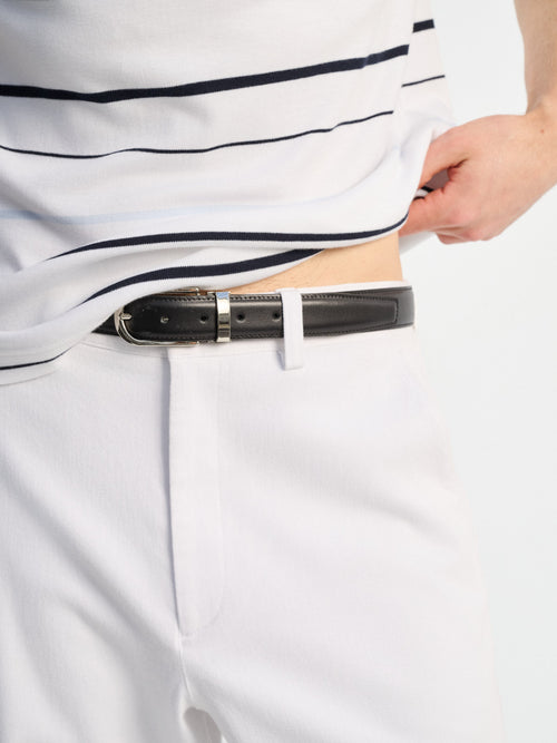 Chino slack regular en coton stretch blanc - Father & Sons   - 4 