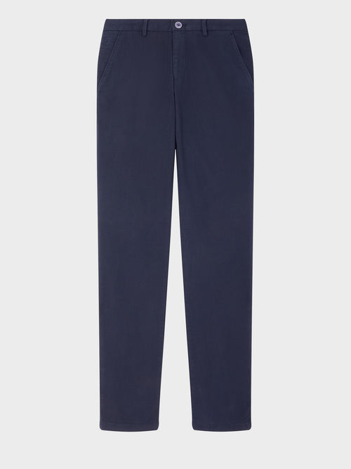 Chino slack skinny en coton stretch bleu indigo - 1 - Father & Sons   - 10 