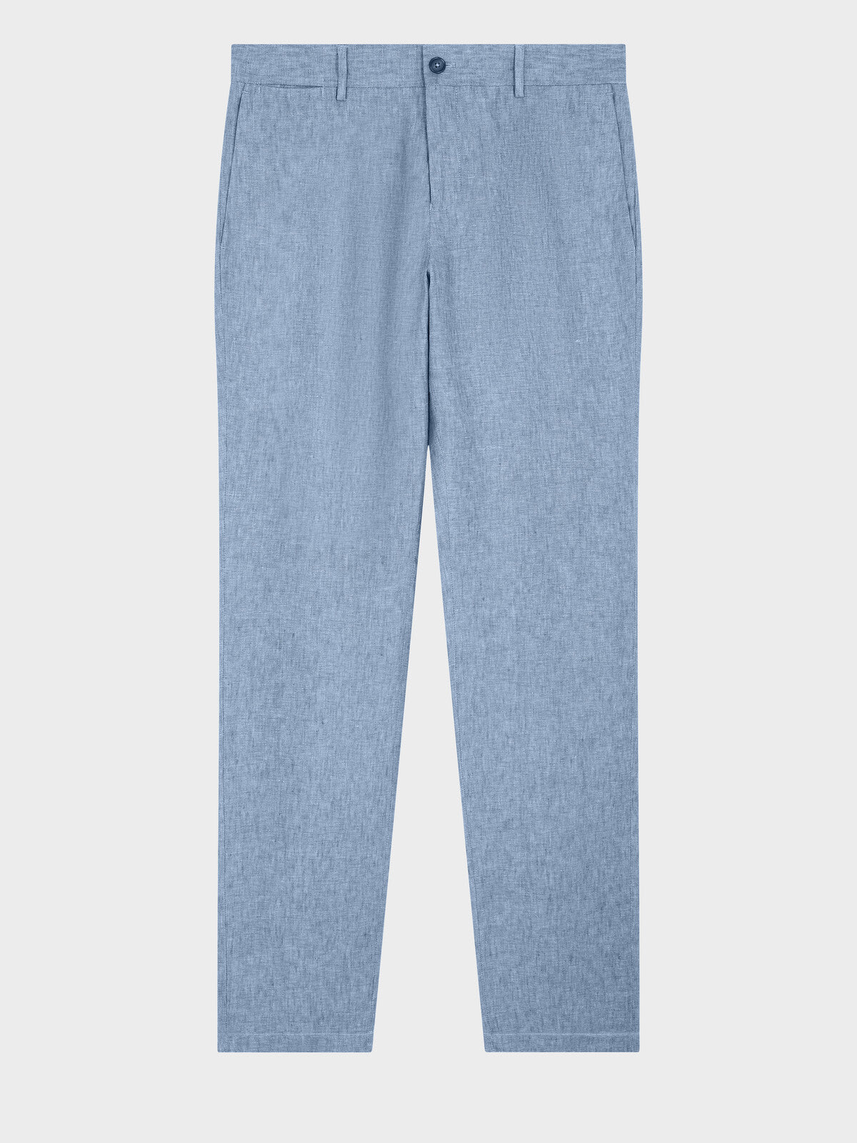 Pantalon coordonnable slim en lin bleu jeans Father & Sons