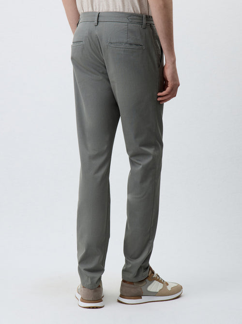 Chino slack slim en coton mélangé kaki - 2 - Father & Sons   - 15 