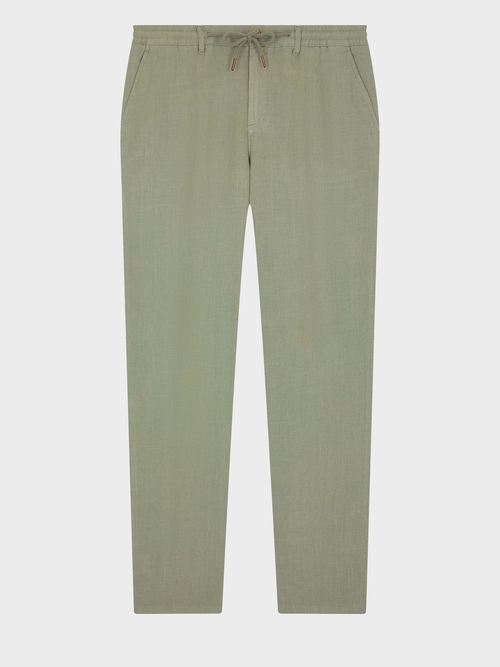 Pantalon casual semi regular en lin kaki - Father & Sons   - 1 
