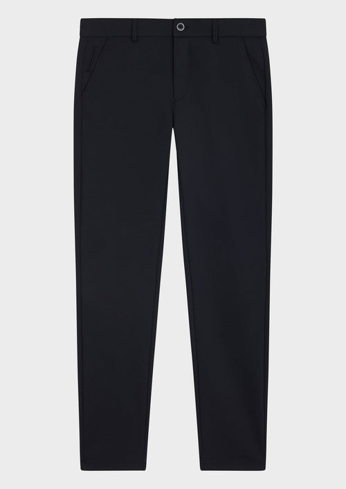 Chino slack skinny 7/8 uni bleu marine - Father & Sons   - 1 