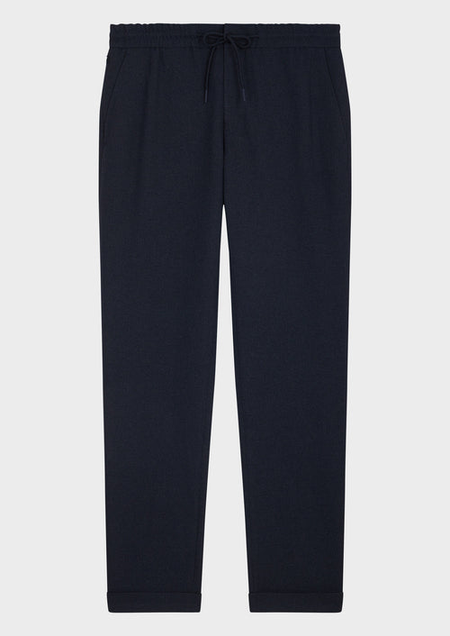 Pantalon Juste slack skinny 7/8 bleu marine - Father & Sons   - 5 