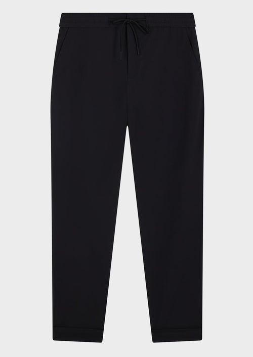 Pantalon casual Judicieux slack skinny uni noir - Father & Sons   - 1 