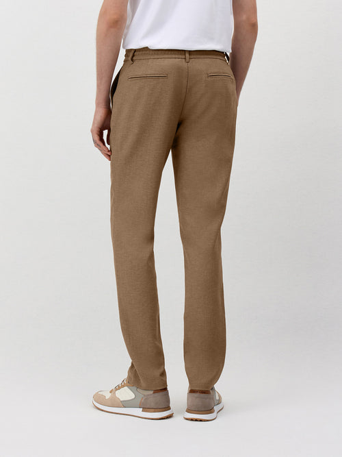 Pantalon casual skinny marron - Father & Sons   - 2 