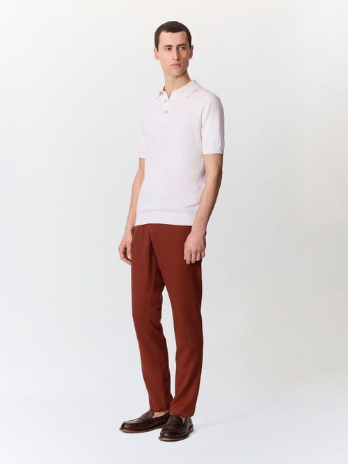 Chino slack slim terracotta - Father & Sons   - 4 