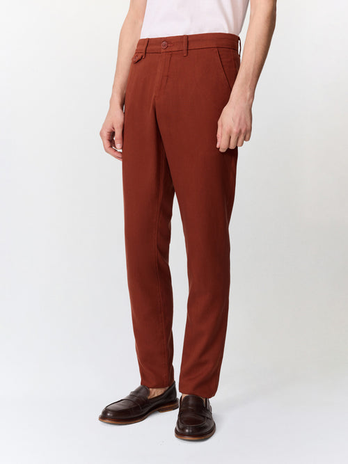 Chino slack slim terracotta - 1 - Father & Sons   - 14 