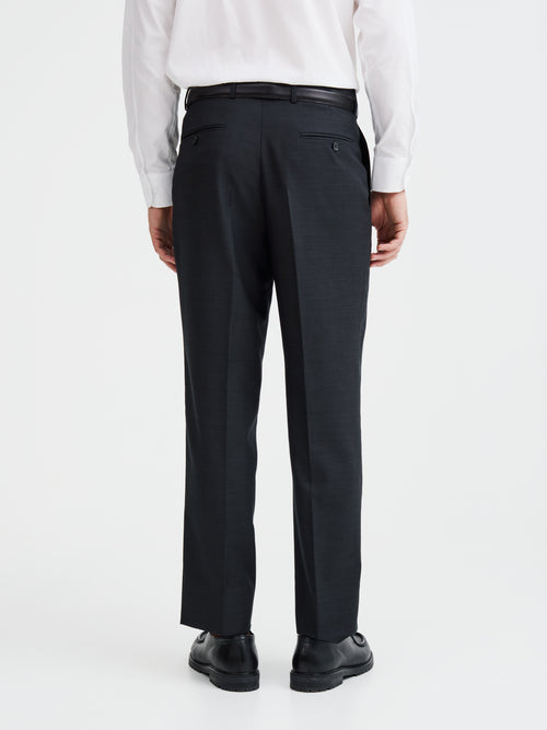 Pantalon coordonnable en laine anthracite - Father & Sons   - 2 