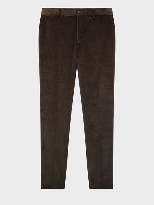Pantalon coordonnable semi regular en velours côtelé kaki - Father & Sons   - 5 