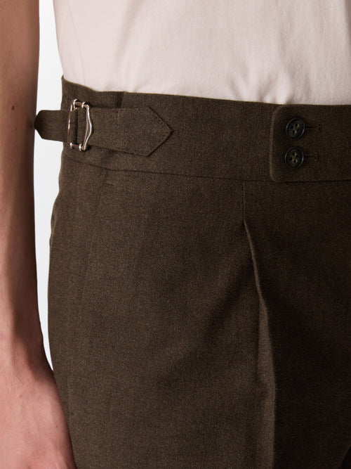 Chino slack semi regular en coton stretch kaki - Father & Sons   - 3 