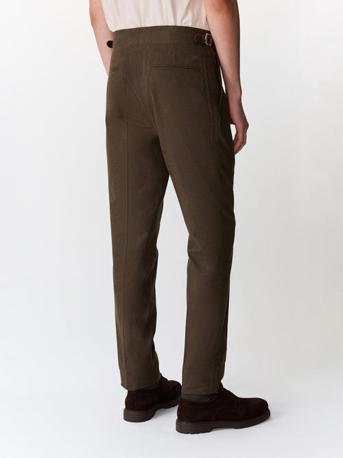 Chino slack semi regular en coton stretch kaki - 2 - Father & Sons   - 12 