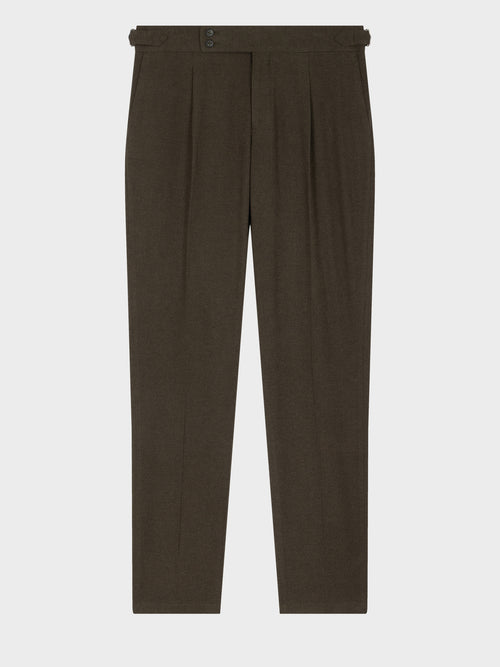Chino slack semi regular en coton stretch kaki - Father & Sons   - 5 