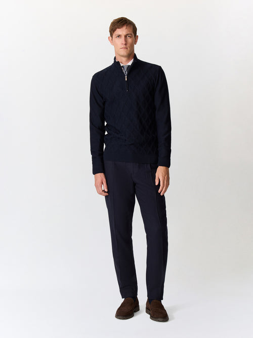 Chino slack semi regular bleu marine - Father & Sons   - 3 