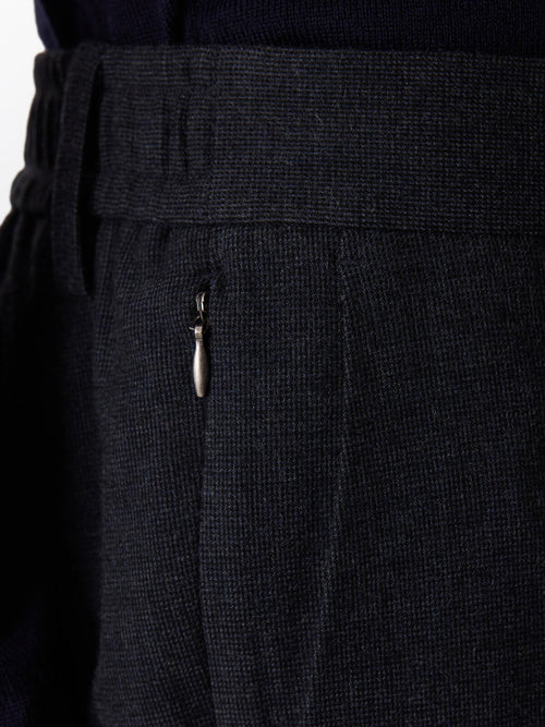 Pantalon casual slack slim bleu marine - Father & Sons   - 4 