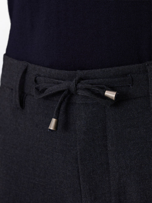 Pantalon casual slack slim bleu marine - Father & Sons   - 3 