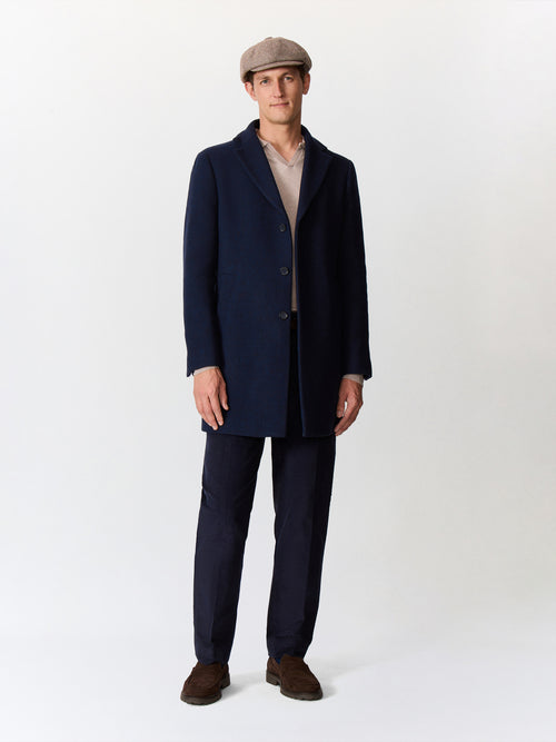 Chino slack regular en velours côtelé bleu marine - Father & Sons   - 4 
