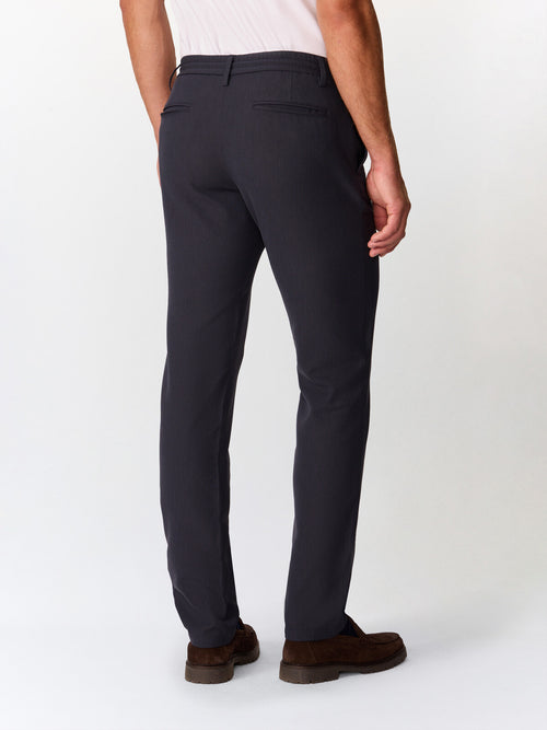Pantalon casual slack slim bleu marine - Father & Sons   - 2 
