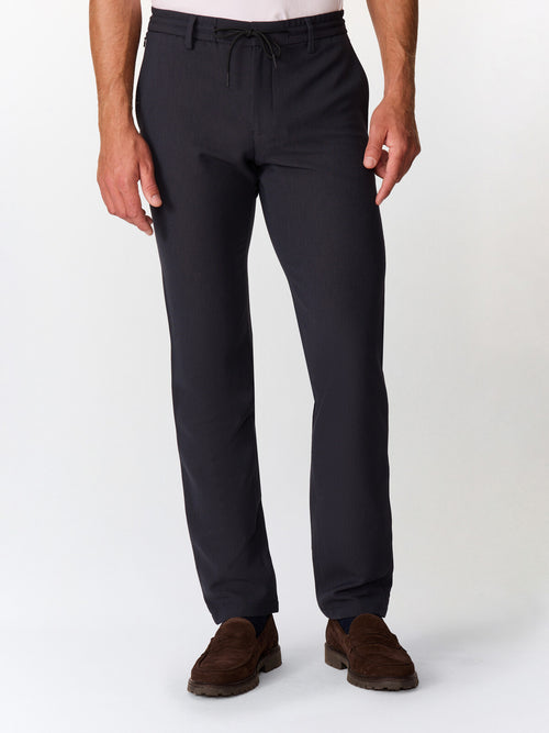 Pantalon casual slack slim bleu marine - Father & Sons   - 1 