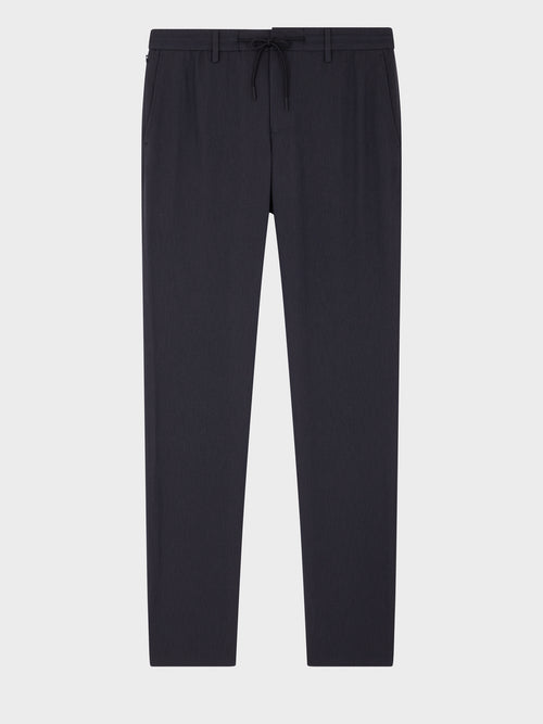 Pantalon casual slack slim bleu marine - Father & Sons   - 4 