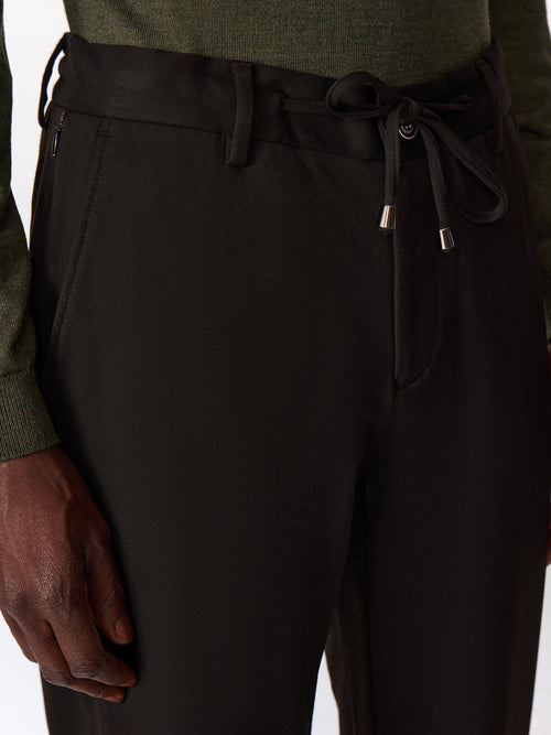 Pantalon casual slack slim noir - Father & Sons   - 3 