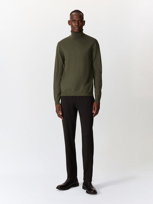 Pantalon casual slack slim noir - Father & Sons   - 4 