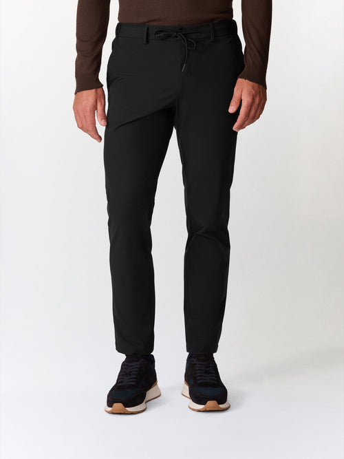 Pantalon coordonnable casual noir - Father & Sons   - 1 