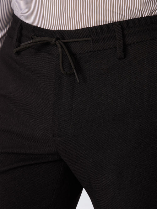 Pantalon casual slack slim noir - Father & Sons   - 3 