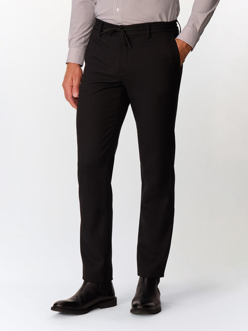 Pantalon casual slack slim noir - Father & Sons   - 1 