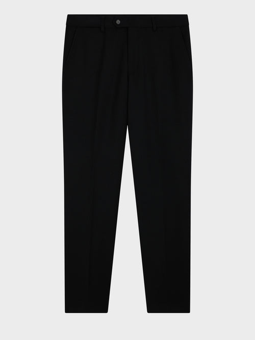 Chino slack semi regular en laine mélangée noire - Father & Sons   - 5 