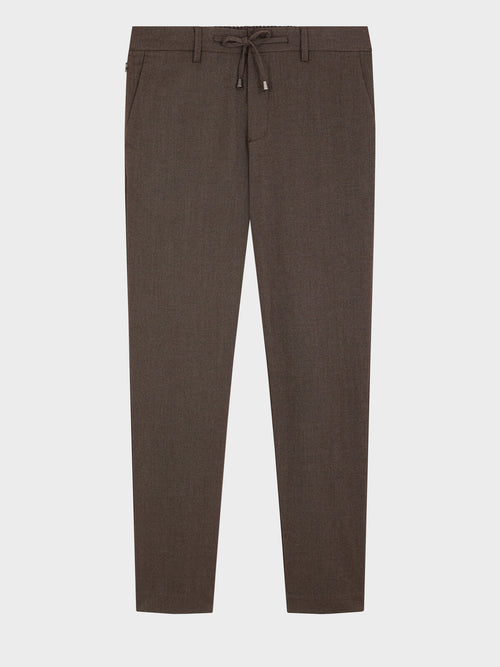 Pantalon casual slack slim marron - Father & Sons   - 4 