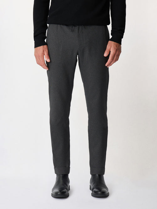 Pantalon casual slack skinny 7/8 anthracite - 1 - Father & Sons   - 2 