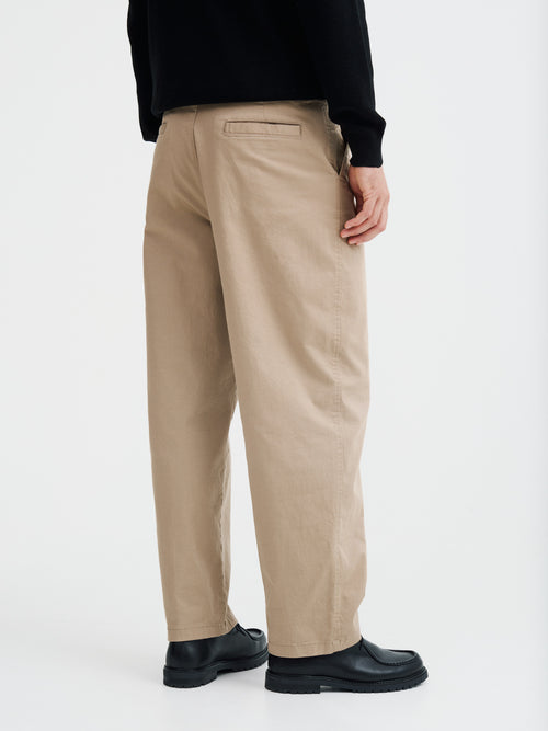 Pantalon de travail en coton stretch beige - 2 - Father & Sons   - 4 
