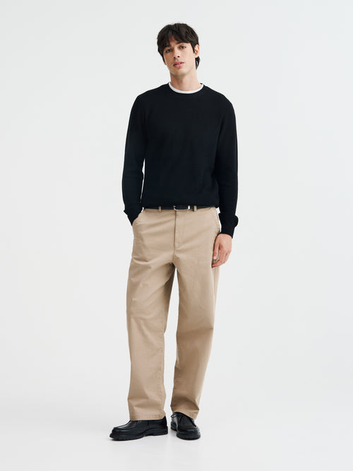 Pantalon de travail en coton stretch beige - 1 - Father & Sons   - 4 